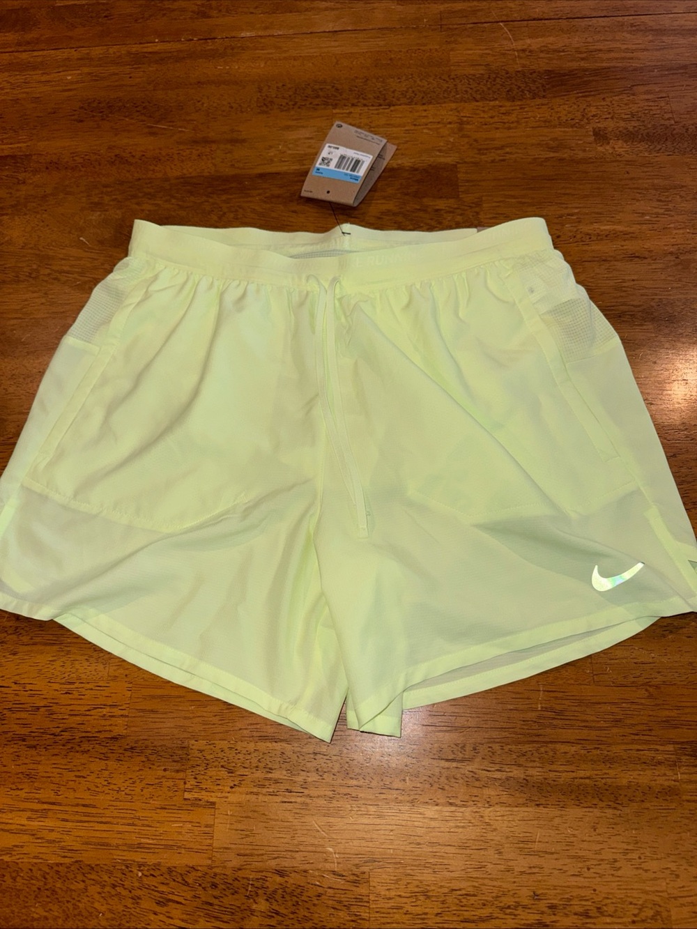 Nikew Men’s Stride Dri-fit 5" Brief Lined Running Shorts Volt M DM4755-701 New